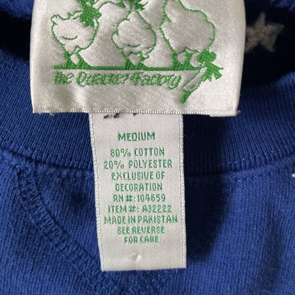 Quacker Factory Womens Blue Long-Sleeve Snowman & American Flag Embellished Shir - Picture 5 of 12